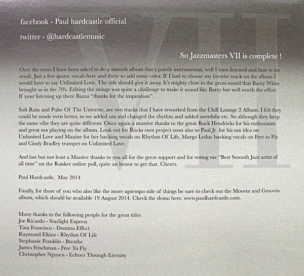 Paul Hardcastle : The Jazzmasters VII (CD, Album)