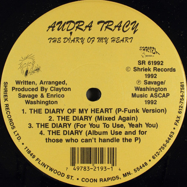 Audra Tracy : The Diary Of My Heart (12")