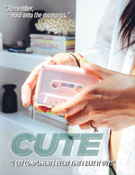 70261 Small Womens Cute Wallet Retro 80s Cassette Tape Pink