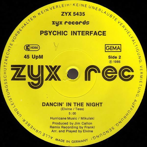 Psychic Interface : Tribal Stomp (Cherokee Nation) / Dancin' In The Night (12")