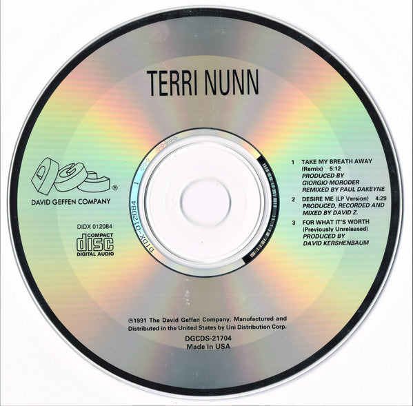 Terri Nunn : Take My Breath Away (Remix) (CD, Maxi)