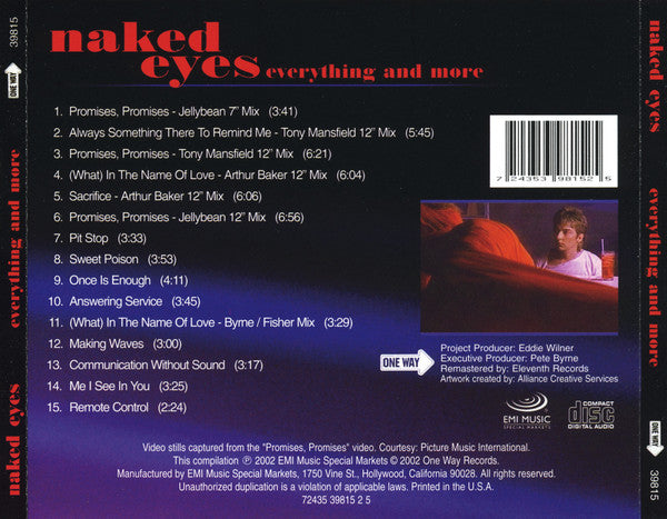 Naked Eyes : Everything And More (CD, Comp, RM)