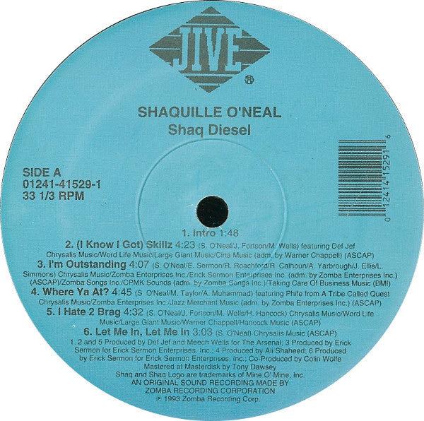 Shaquille O'Neal : Shaq Diesel (LP, Album)