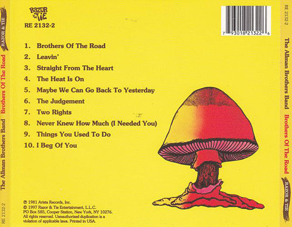 The Allman Brothers Band : Brothers Of The Road (CD, Album, RE)