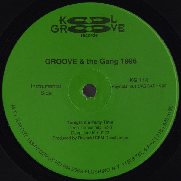 Groove And The Gang 1996* Featuring Richie Weeks : Tonight It's Party Time (12")