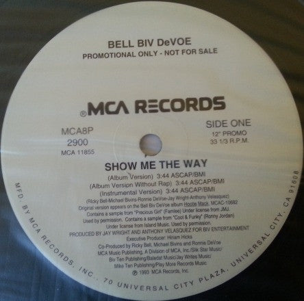 Bell Biv Devoe : Show Me The Way (12", Promo)