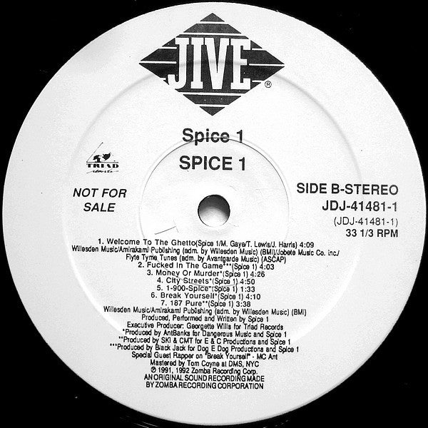Spice 1 : Spice 1 (LP, Album, Promo)