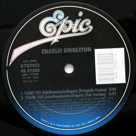 Charlie Singleton : Thank You (Falettinmebemicelfagain) (12")