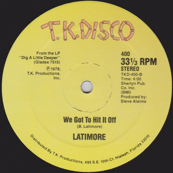Latimore (2) : Goodbye Heartache / We Got To Hit It Off (12")
