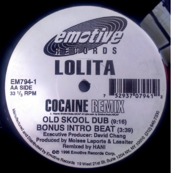 Lolita : Cocaine (Remix) (12")