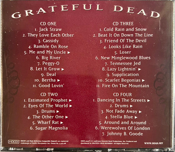 Grateful Dead* : Dick's Picks Volume 25 5/10/1978 (4xHDCD, Album)