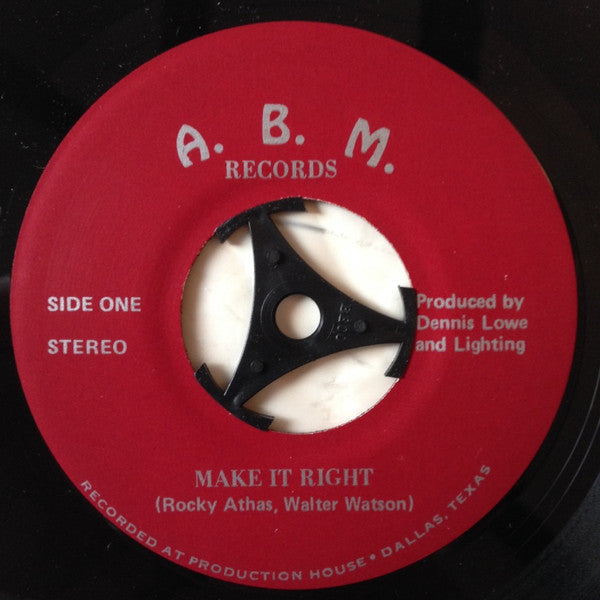 Lighting* : Make It Right (7", Single)