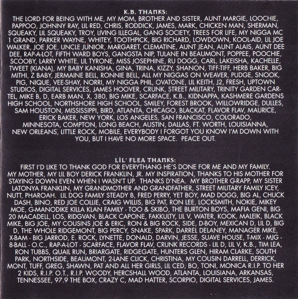 K.B. & Lil' Flea : A Frightening Portrait Of The World In A Violent Time (CD, Album)