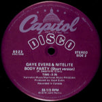 Gaye Evers & Nitelite : Body Party (12", Single, Los)