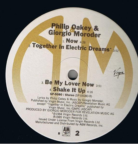 Philip Oakey & Giorgio Moroder : Philip Oakey & Giorgio Moroder (LP, Album, R -)