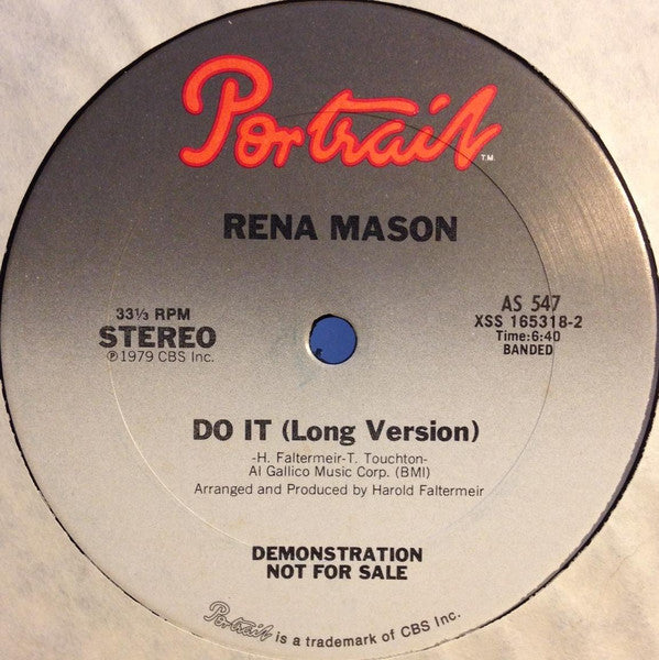 Rena Mason : Do It (12", Promo)