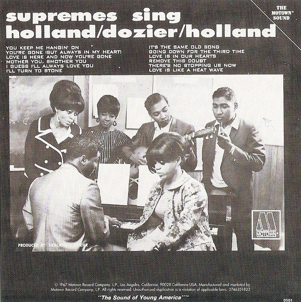 The Supremes : Supremes Sing Holland▪Dozier▪Holland (CD, Album, RE)