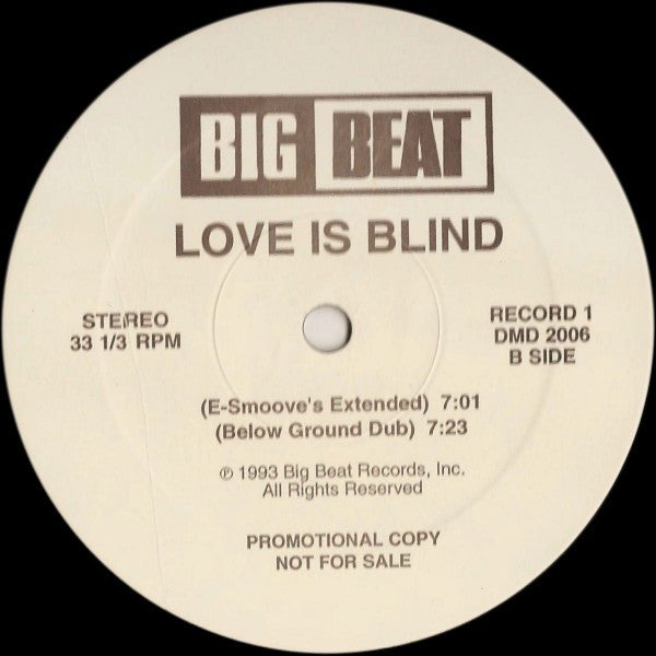 Echora : Love Is Blind (2x12", Promo)