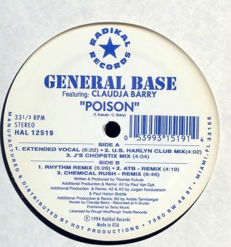 General Base Featuring Claudja Barry : Poison (12")