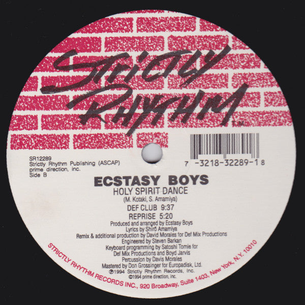 Ecstasy Boys : Holy Spirit Dance (12")