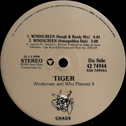 Tiger : Windscreen / Who Planned It (12")