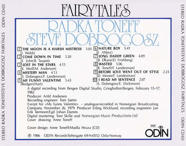 Radka Toneff / Steve Dobrogosz : Fairytales (CD, Album, RE)