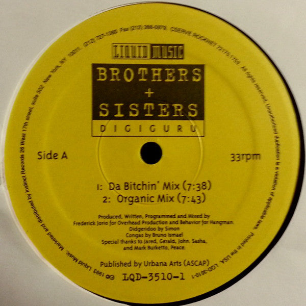 Brothers + Sisters* : Digiguru (12")
