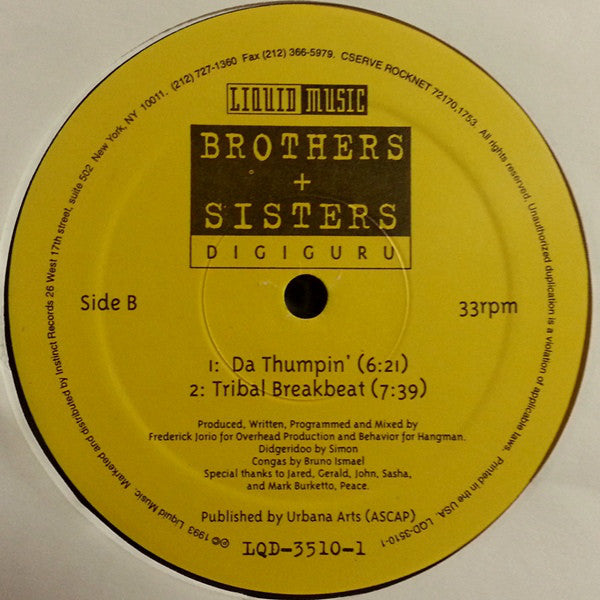 Brothers + Sisters* : Digiguru (12")