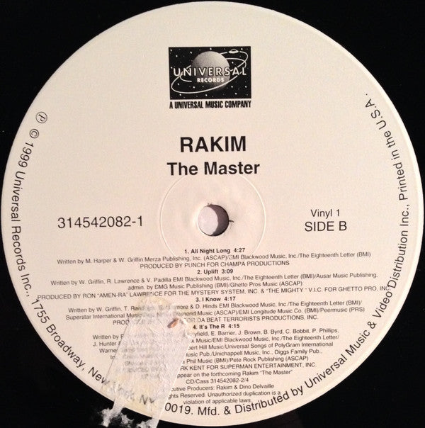 Rakim : The Master (2xLP, Album)