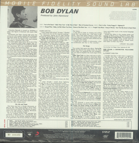 Bob Dylan : Bob Dylan (2x12", Album, Ltd, Num, RE, RM, 180)