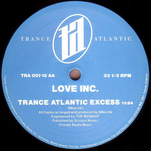 Love Inc. : Do You Feel Love (12")