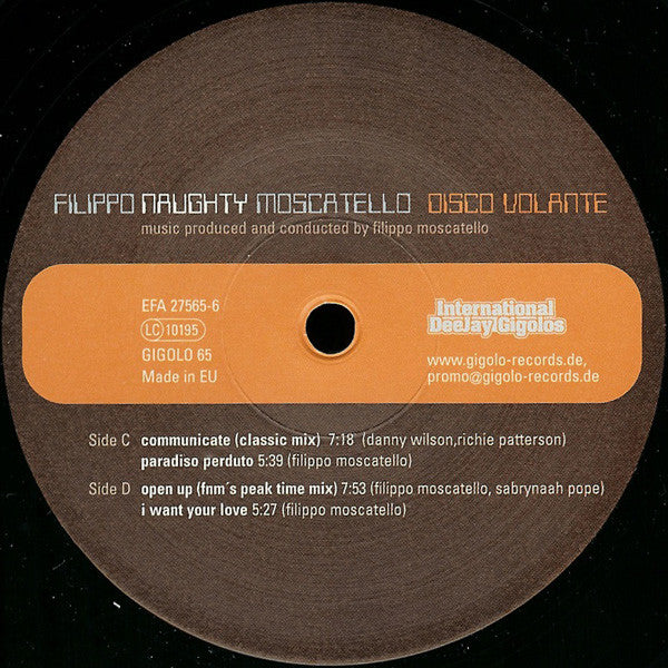 Filippo "Naughty" Moscatello* : Disco Volante (2x12")