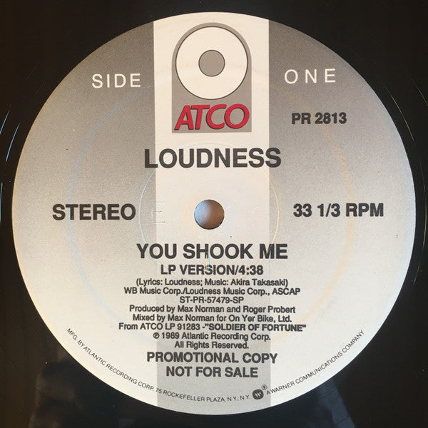 Loudness (5) : You Shook Me (12", Single, Promo)