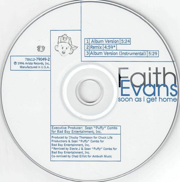 Faith Evans : Soon As I Get Home (Remix) (CD, Single)