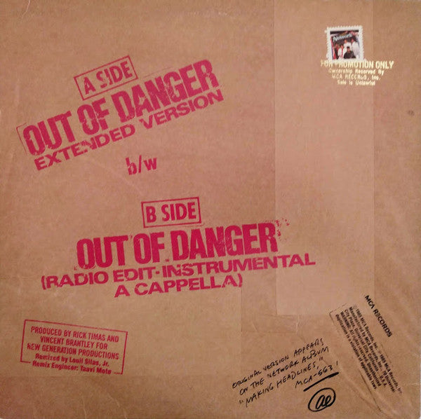 Network (38) : Out Of Danger (12")