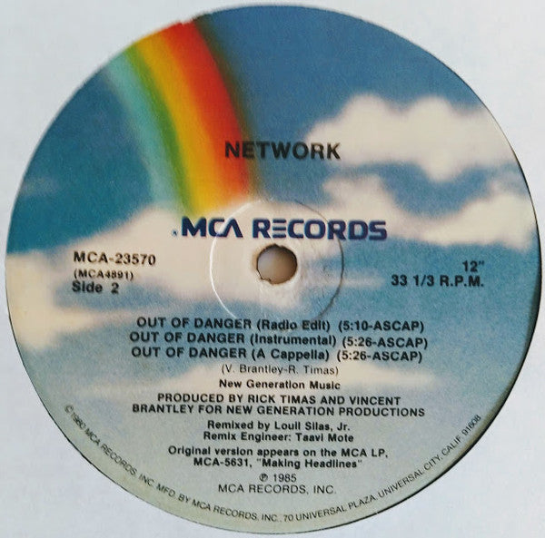 Network (38) : Out Of Danger (12")