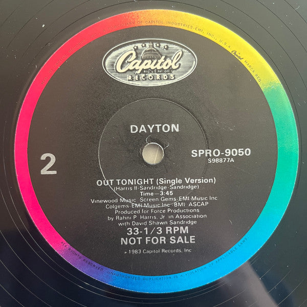Dayton : Out Tonight (12", Promo)