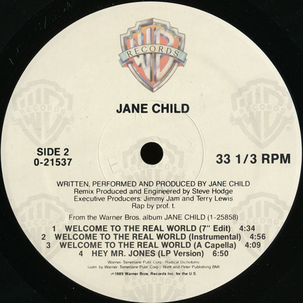 Jane Child : Welcome To The Real World (12", Spe)