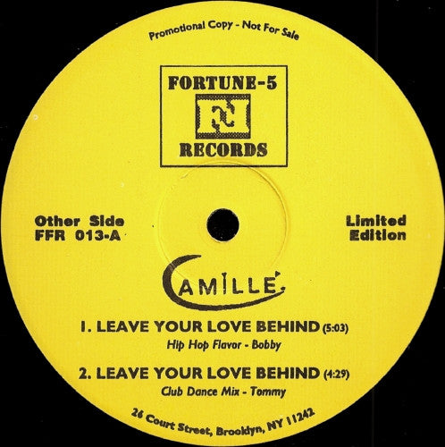 Camillé : Leave Your Love Behind (12", Maxi, Ltd, Promo)