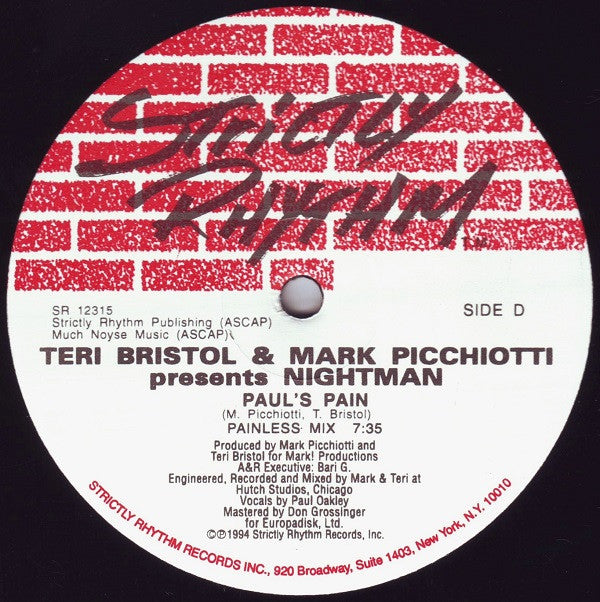 Teri Bristol & Mark Picchiotti Present Nightman : Paul's Pain (2x12")