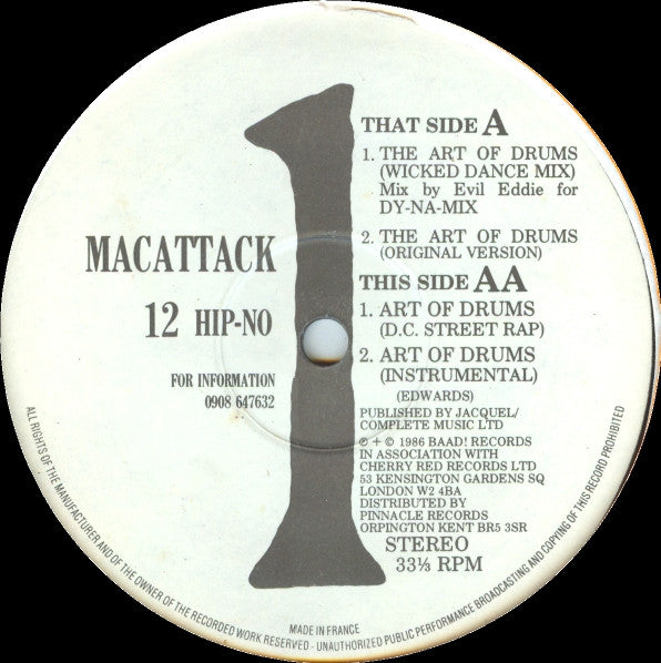 Mac Attack : The Art Of Drums (12")