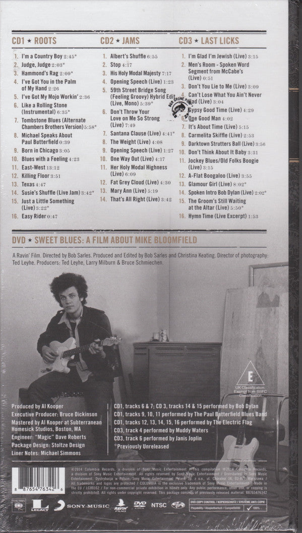 Mike Bloomfield : From His Head To His Heart To His Hands (3xCD, Album, Comp + DVD-V, Copy Prot., NTSC + Box)