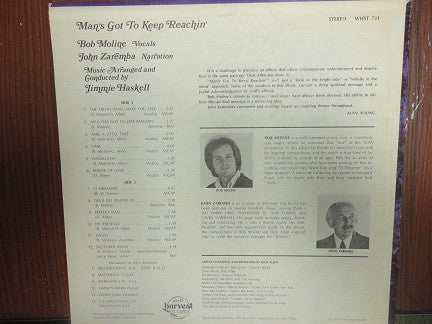 Bob Moline : Man's Got To Keep Reachin' (LP, Album)