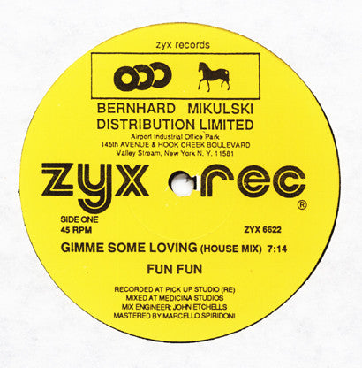 Fun Fun : Gimme Some Loving (12", Single)