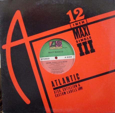 Matt Bianco : More Than I Can Bear (12", Single, Promo)
