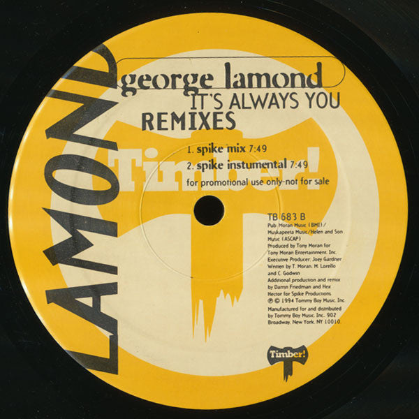 George LaMond : It's Always You (Remixes) (12", Promo)