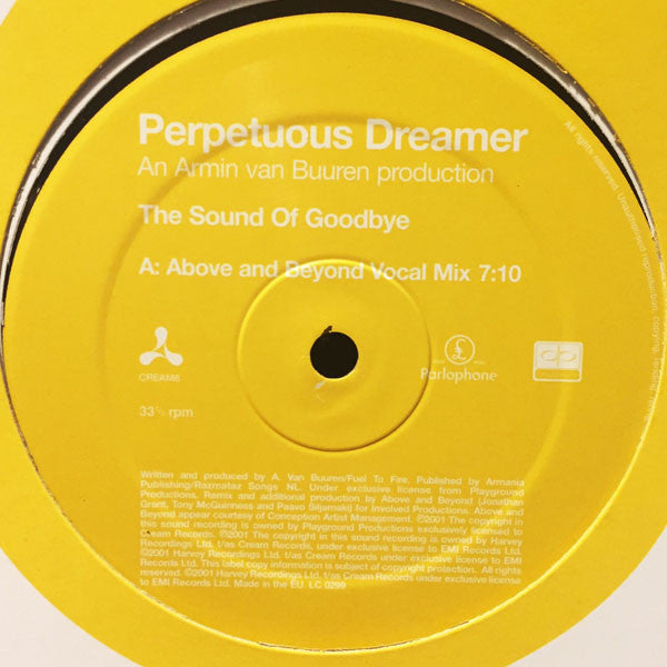 Perpetuous Dreamer : The Sound Of Goodbye (12", Promo)