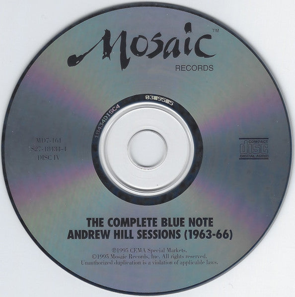 Andrew Hill : The Complete Blue Note Andrew Hill Sessions (1963-66) (7xCD, Comp + Box, Ltd, Num)