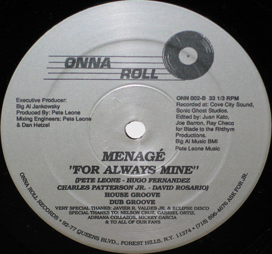 Menagé : For Always Mine (12")