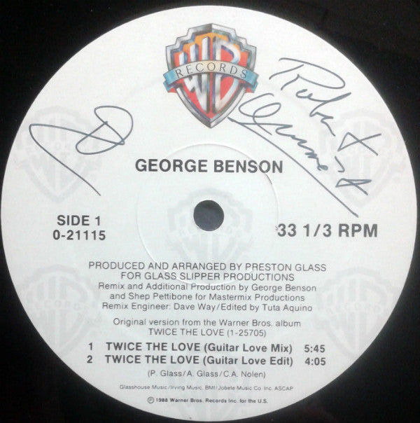 George Benson : Twice The Love (12", Maxi)